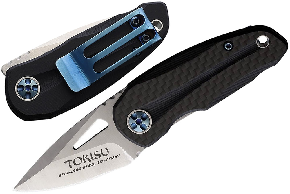 Tokisu, Small knife, 5,0 cm,  G10/Carbon Fiber Handle - 9