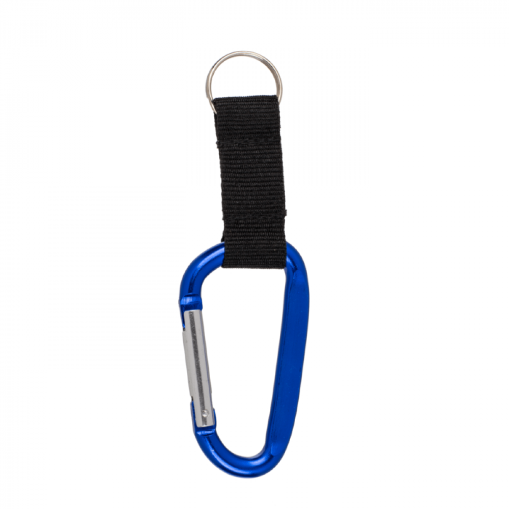 Metal Carabiner with keyring - Red - 2