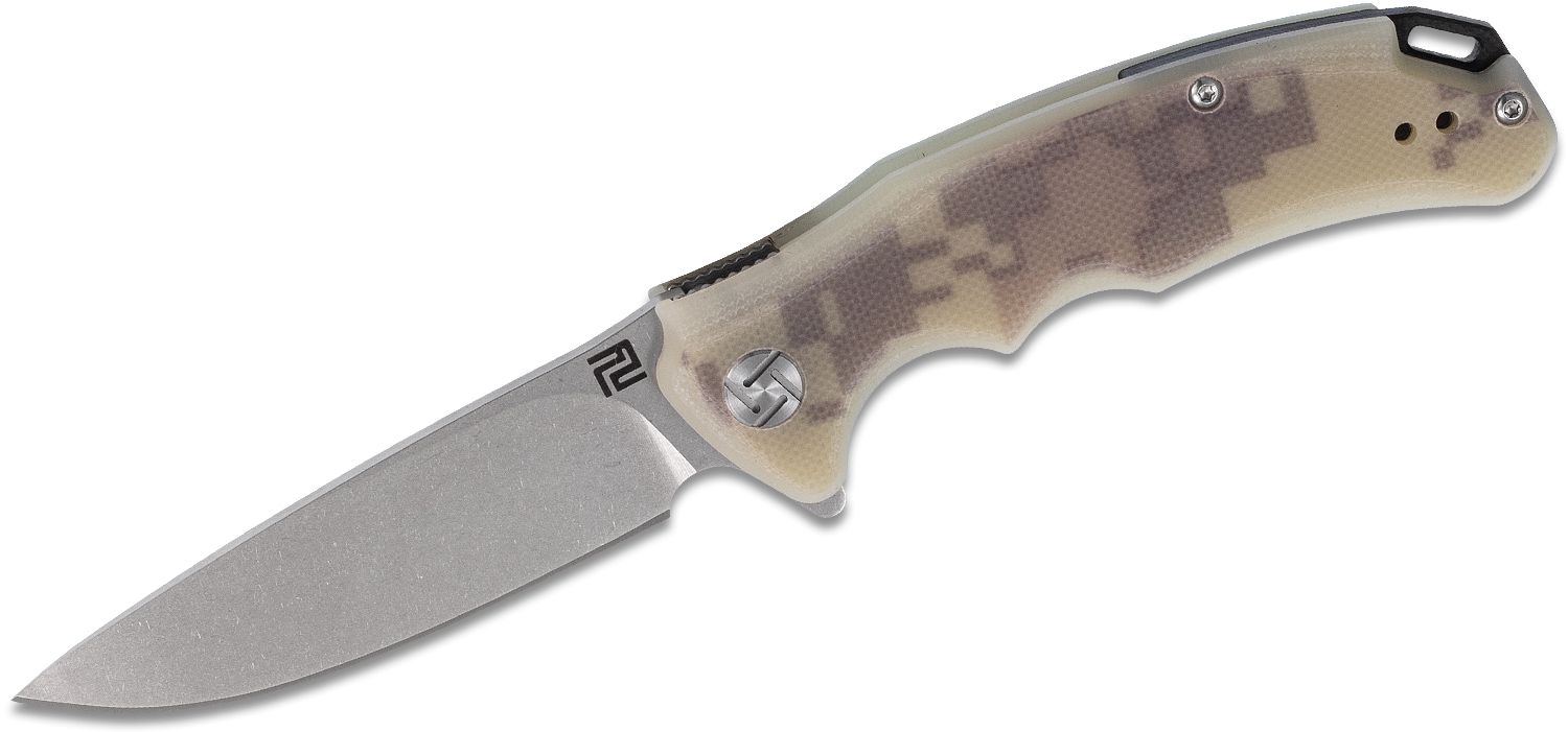 Artisan Cutlery,  Small Tradition, D2 (ATZ-1702PS) G10,  Flat HANDLE, CAMOUFLAGE - 2