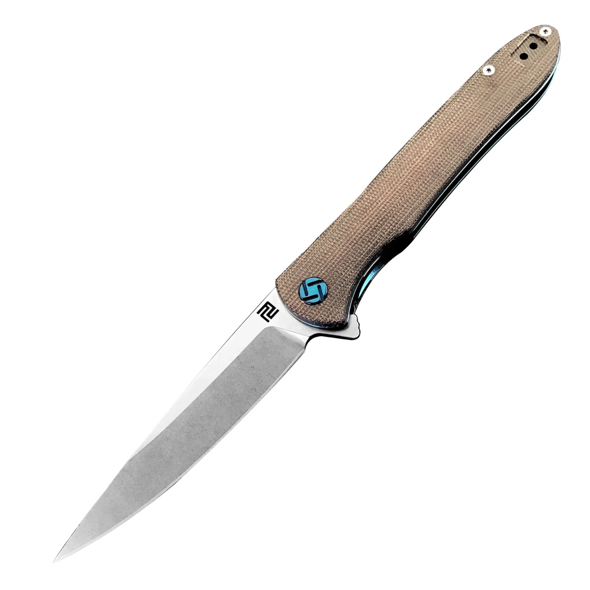 Artisan Cutlery, Shark, D2 (ATZ-1707P) OD Green Micarta  - 3