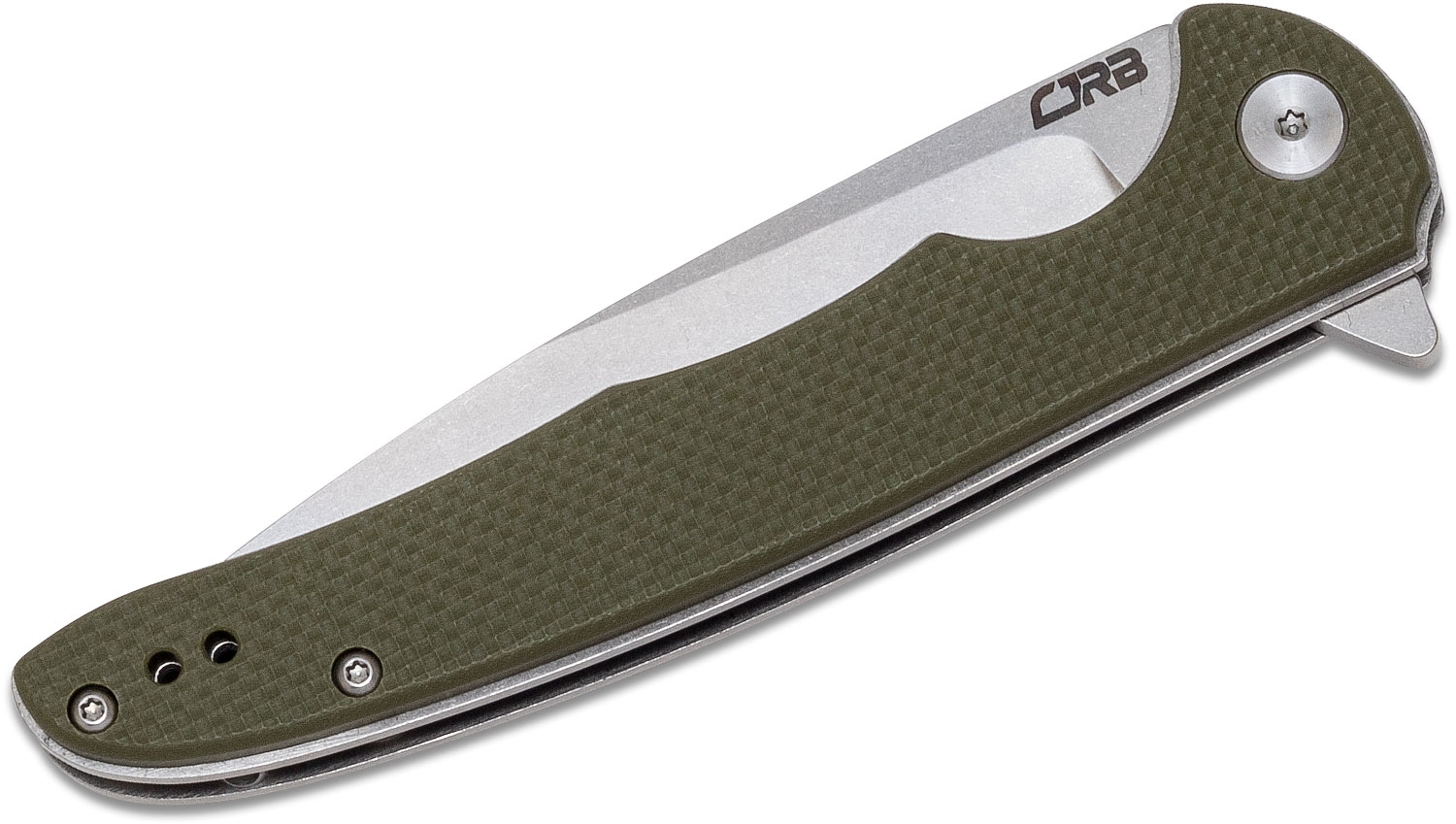 CJRB Cutlery, Briar, Liner Lock Knife Green Flat Handle - 2