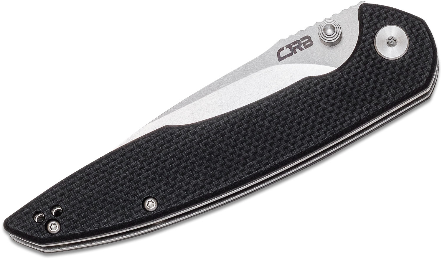 CJRB Cutlery, Centros, Liner Lock Knife Black Flat Handle - 1