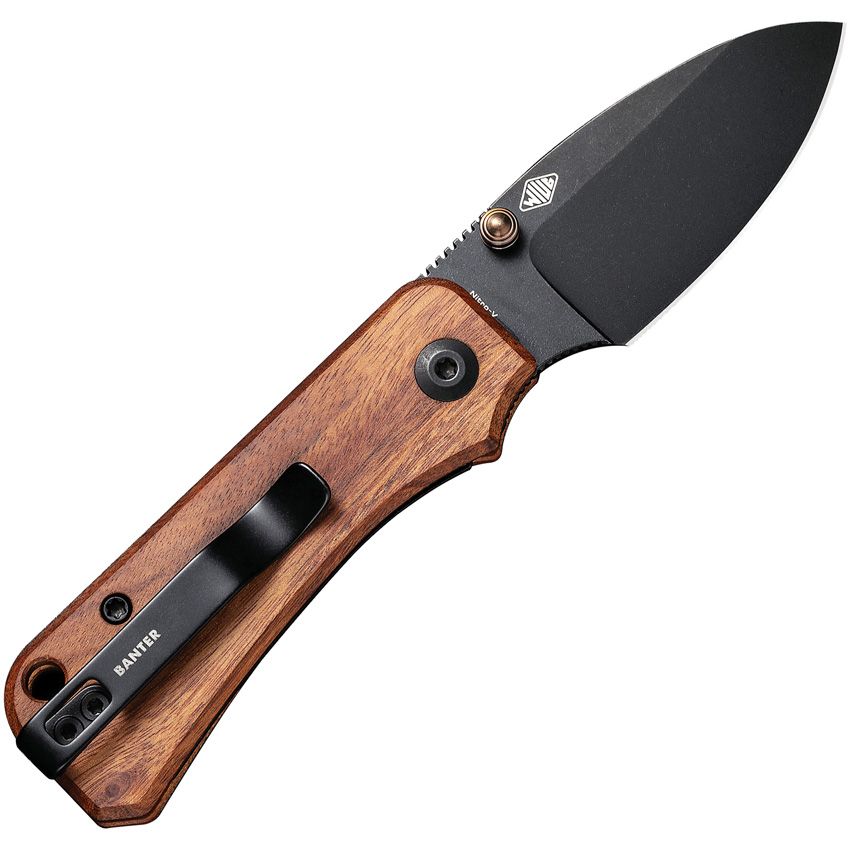 Civivi Knives, Baby Banter Thumb Stud Knife Cuibourtia wood handle.  - 8