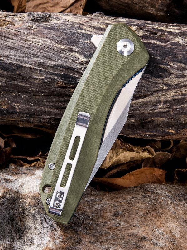 Civivi,  Baklash, Linerlock, OD Green, Satin - 7