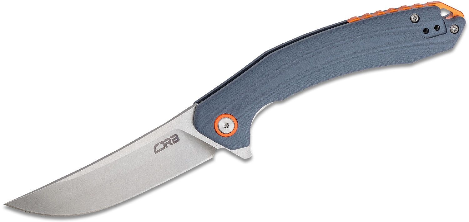 CJRB Cutlery,  Gobi Liner Lock, Knife Gray (Blue) Curved Handle - 3