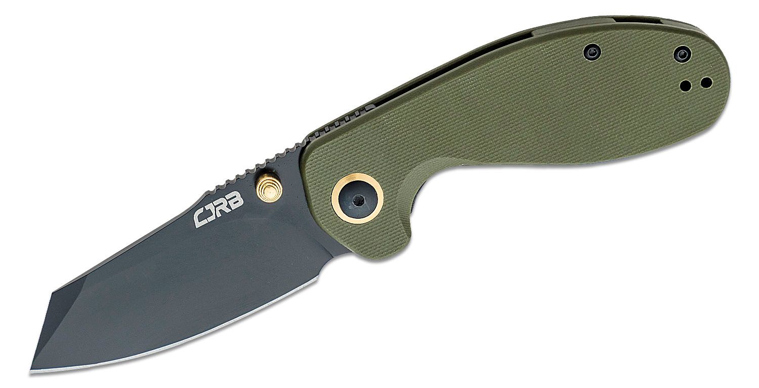 CJRB Cutlery,  MAILEAH Large,  J1918L, Black AR-RPM9 BLADE, Green Handle