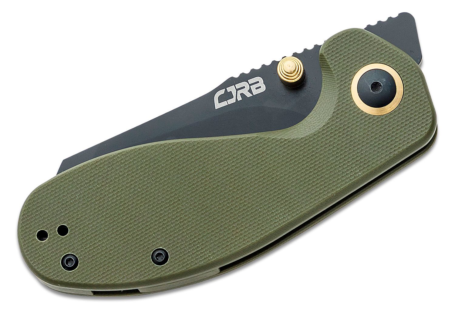 CJRB Cutlery,  MAILEAH Large,  J1918L, Black AR-RPM9 BLADE, Green Handle - 2