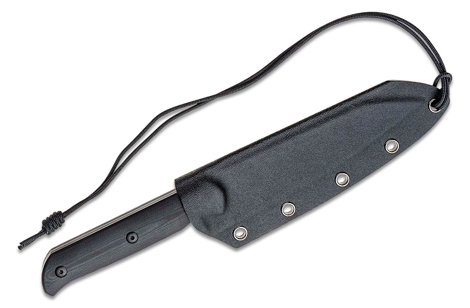 CJRB Cutlery, Silax, AR-RPM9 POWDER STEEL BLACK BLADE, BLACK G10 HANDLE FIXED BLADE - 3