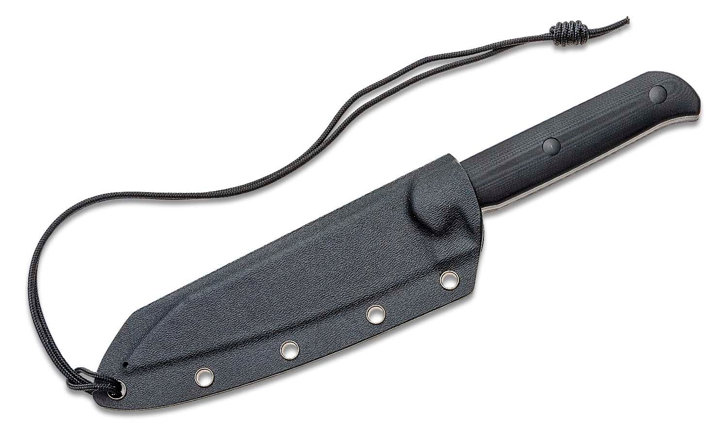 CJRB Cutlery, Silax, AR-RPM9 POWDER STEEL BLACK BLADE, BLACK G10 HANDLE FIXED BLADE - 4