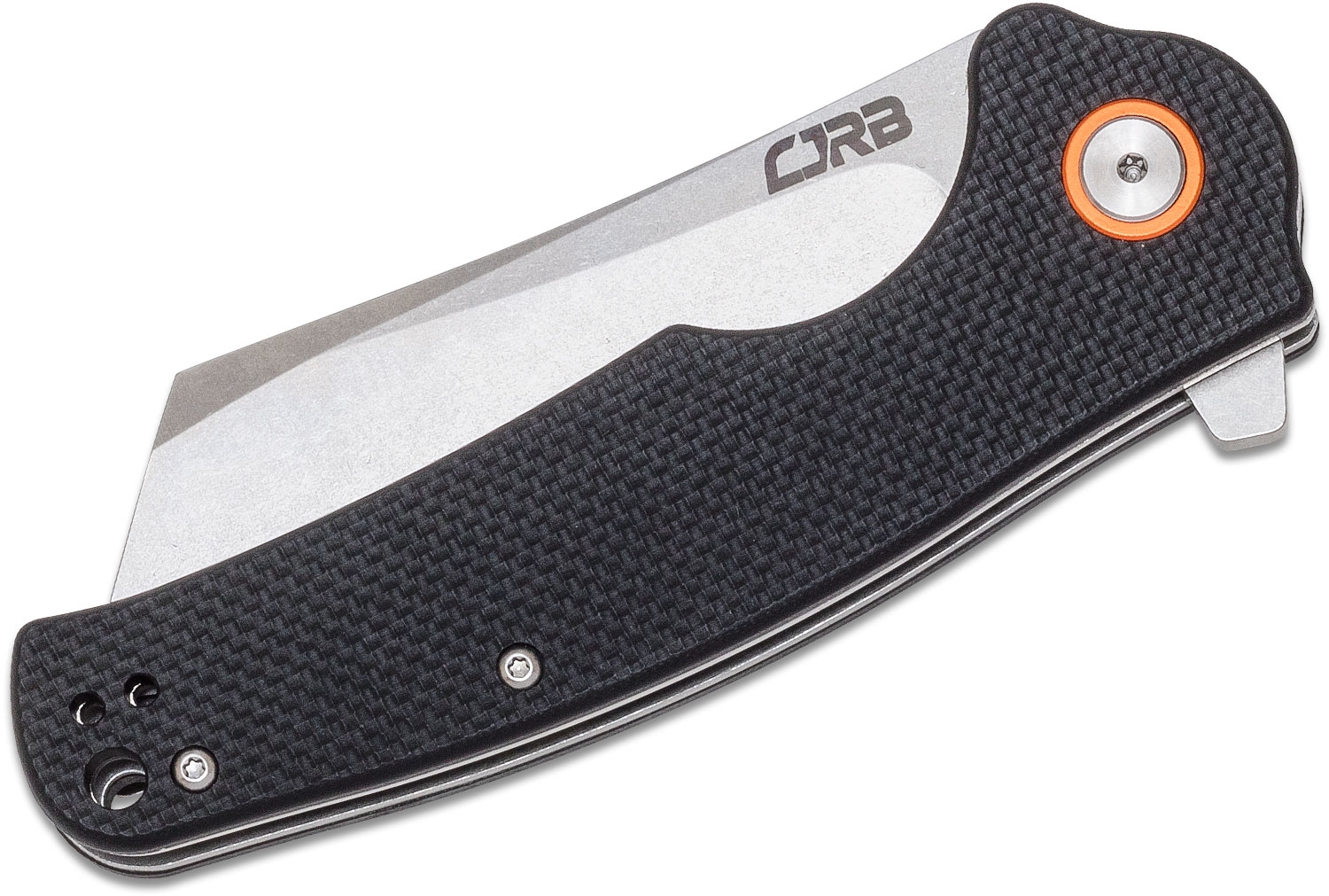 CJRB Cutlery, Crag, Liner Lock Knife Black Flat Handle - 2