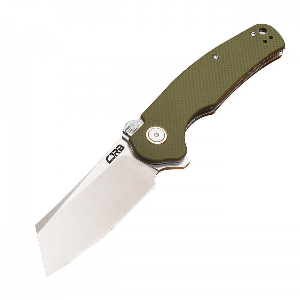 CJRB Cutlery, Crag, Liner Lock Knife Green Flat Handle, Recoil-Lock, J1904R