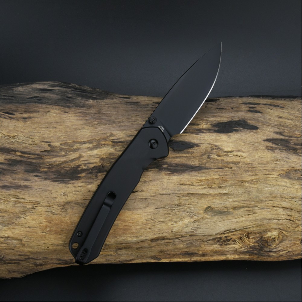 CJRB Cutlery, Pyrite, AR-RPM9, Black Stainless Steel handle, Black Blade - 6