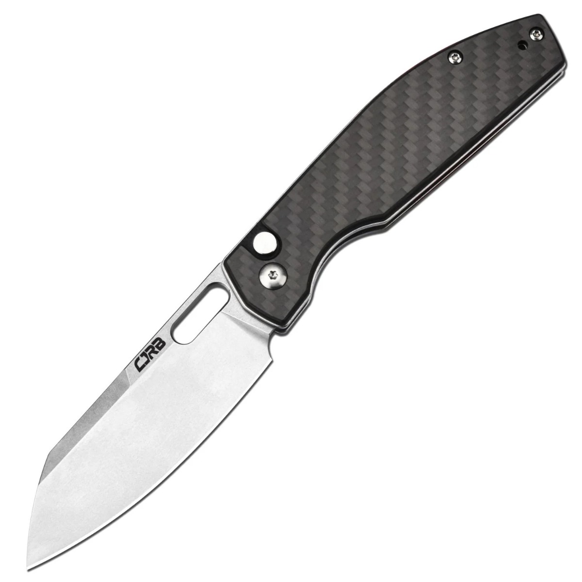 CJRB Cutlery, Ekko, Stonewashed, Carbon Fiber Handle, J1929B-CF