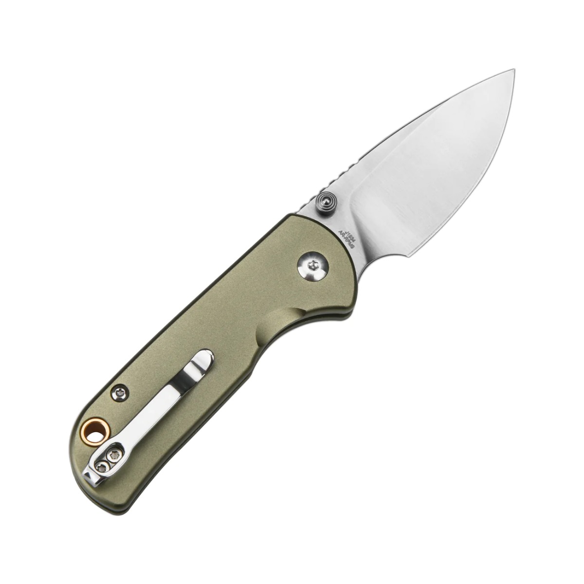 CJRB Cutlery, MICA, AR-RPM9POWDER STEEL, SAND POLISHED BLADE, GREEN ALUMINIUM HANDLE FOLDING KNIVES - 4