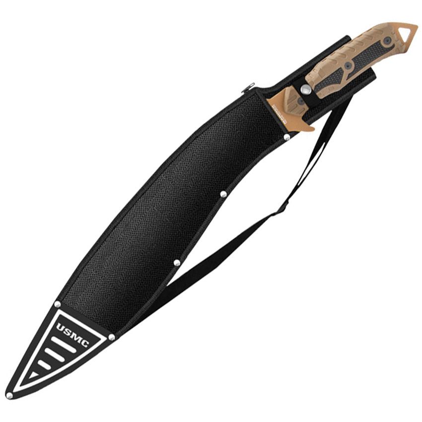 United Cutlery, USMC Desert OPS Sawback Kukri With Sheath - 1